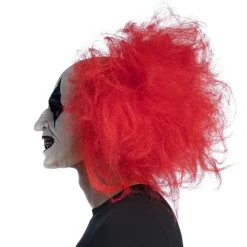 MASQUE LATEX CLOWN PERRUQUE ÉBOURIFFÉE ADULTE