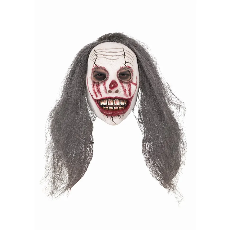 MASQUE LATEX INTÉGRAL CLOWN SANGLANT ADULTE