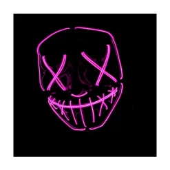 MASQUE LED VISAGE FILM HORREUR ROSE ADULTE