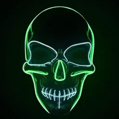 MASQUE NÉON LUMINEUX MODÈLE TÊTE DE MORT