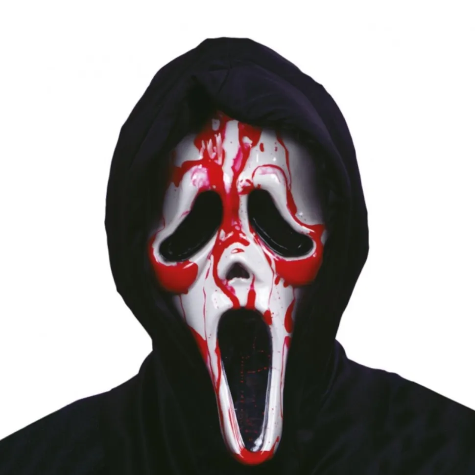 MASQUE PLASTIQUE ASSASSIN POMPE SANG ADULTE