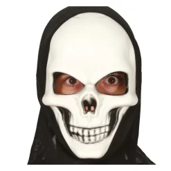 MASQUE PVC CRÂNE CAGOULE POLYESTER NOIR ADULTE