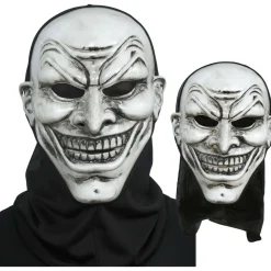 MASQUE PVC VAMPIRE CAPUCHE POLYESTER NOIR ADULTE