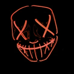 MASQUE RIGIDE CLOWN PURGE LED ROUGE ADULTE