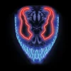 MASQUE RIGIDE DÉMON LED BLEU ROUGE ADULTE