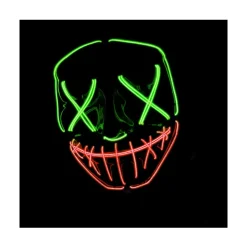 MASQUE TERRIFIANT HALLOWEEN LED VERTES ET ROUGES