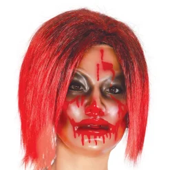 MASQUE TRANSPARENT ENSANGLANTÉ FEMME PVC