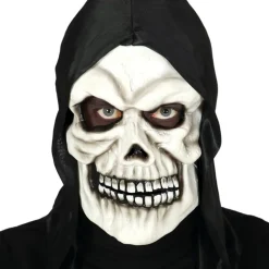 MASQUE TÊTE DE MORT LATEX AVEC CAPUCHE ADULTE