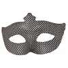 MASQUE VENISE POLYESTER NOIR POIS ARGENT FEMME
