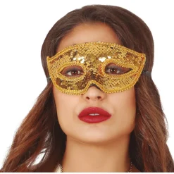 MASQUE VENISE SEQUINS OR BRILLANT FEMME