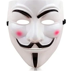 MASQUE VISAGE ANONYME V BLANC ADULTE