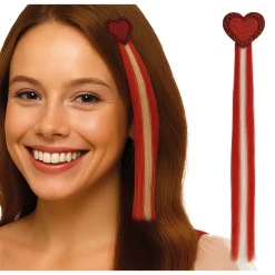 MÈCHE CHEVEUX SYNTHÉTIQUES CUR 40CM ROUGE