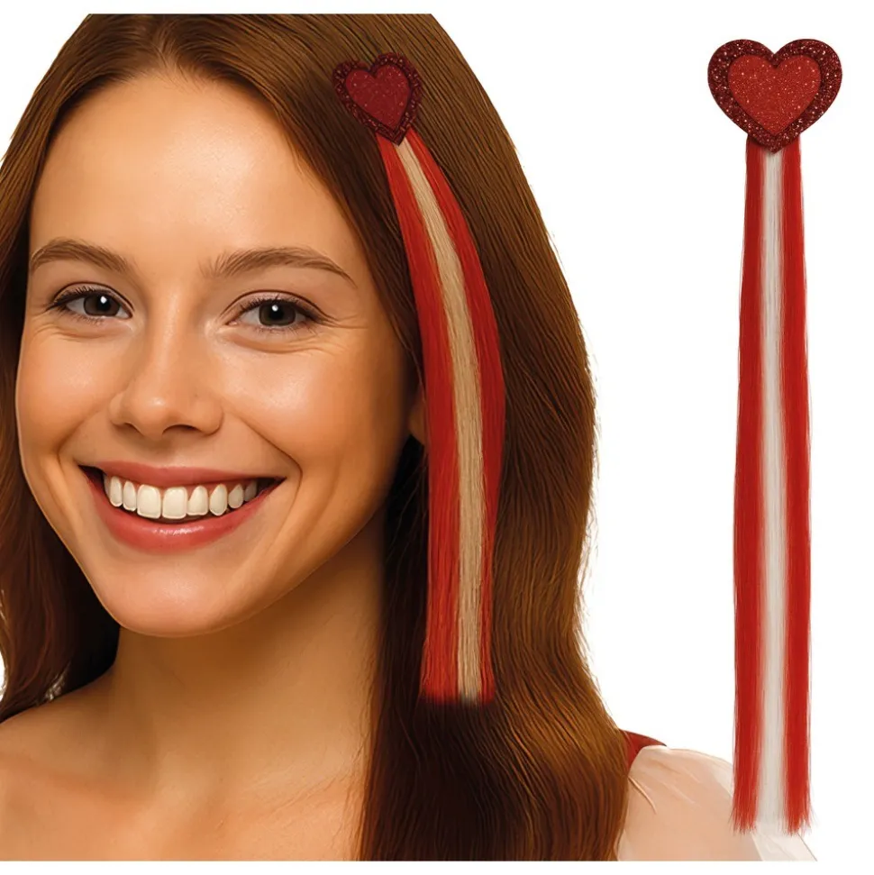 MÈCHE CHEVEUX SYNTHÉTIQUES CUR 40CM ROUGE