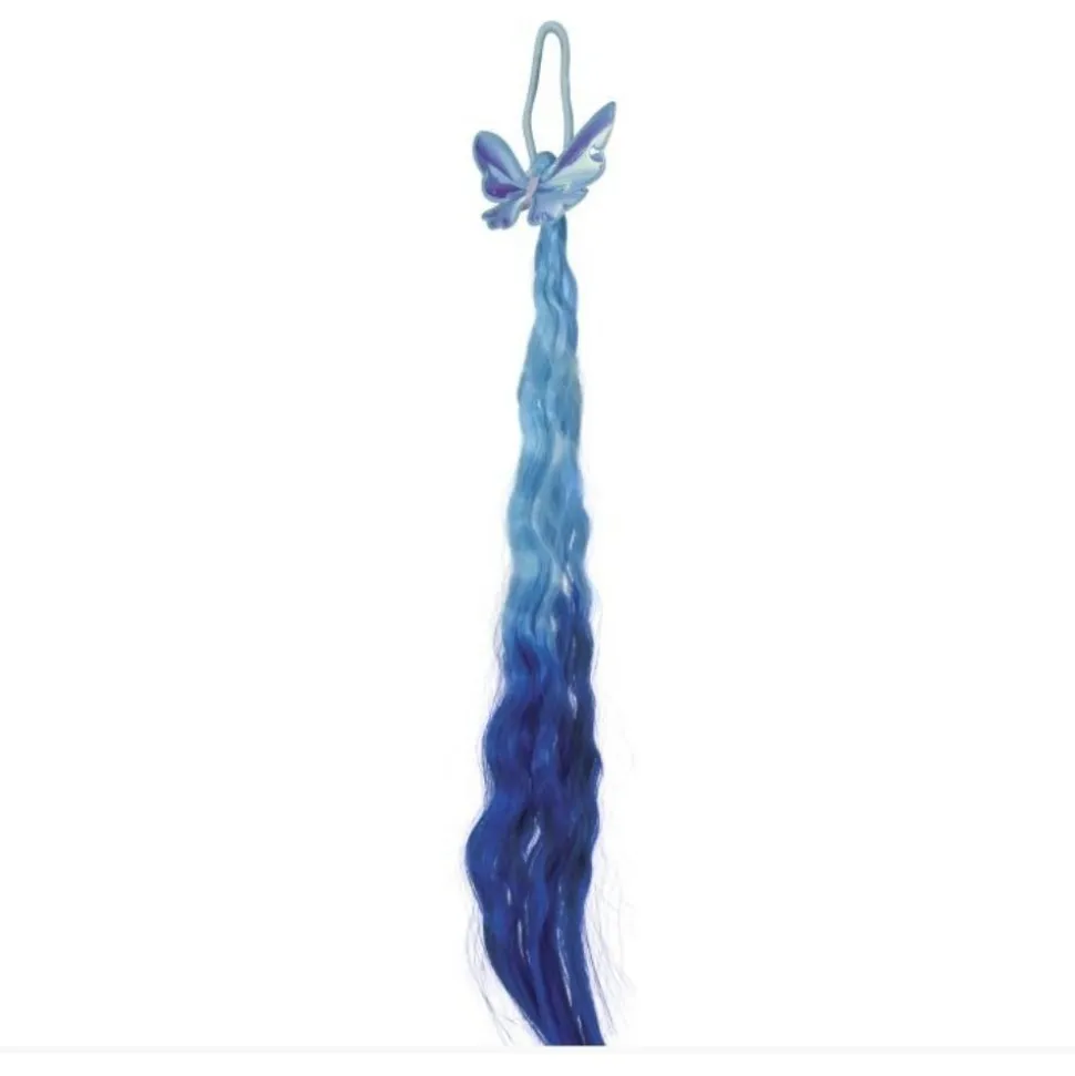 MÈCHE PAPILLON BLEU 35CM ENFANT
