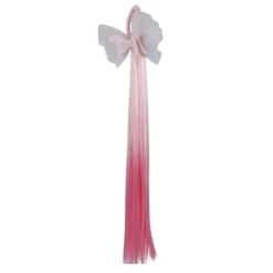 MÈCHE VAGUE NOEUD ROSE 40CM ENFANT