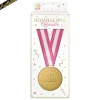 MÉDAILLE D'OR RÉSINE SUPER DIPLÔMÉE 10.5CM ROSE