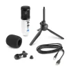 MICROPHONE BLANC USB STUDIO TRÉPIED