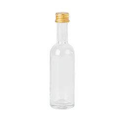 MIGNONETTE VERRE BOUCHON HERMÉTIQUE OR 50ML 13CM