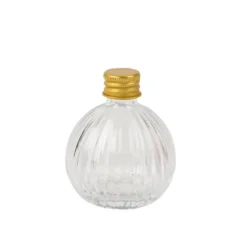 MIGNONETTE VERRE BOUCHON MÉTAL OR 50ML 6X7CM