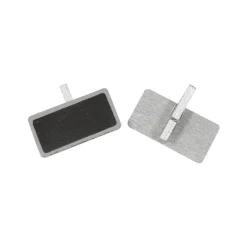 6 MINI-ARDOISE ARGENT PAILLETÉE SUR PINC