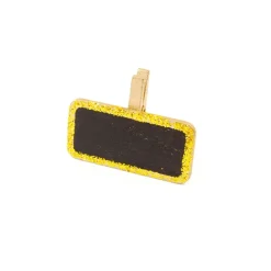 6 MINI-ARDOISE OR PAILLETÉE SUR PINCE