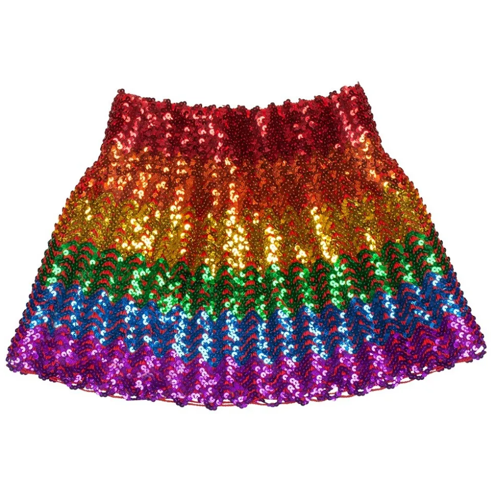 MINI-JUPE STRETCH SEQUIN MULTICOLORE