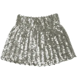 MINIJUPE STRETCH SEQUINS ARGENT