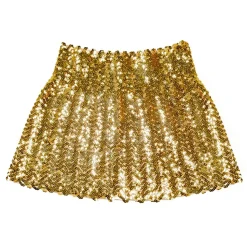 MINIJUPE STRETCH SEQUINS OR