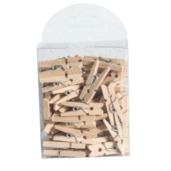 50 MINI PINCES A LINGE 2.5CM NATURE