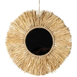MIROIR BALI ROND RAPHIA GM 46CM