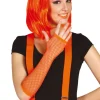 MITAINES GANTS LONGS RÉSILLES ORANGE FLUO FEMME