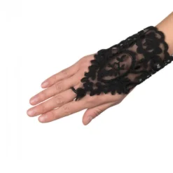 MITAINES NOIRES COURTES DENTELLE