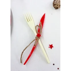MÉNAGÈRE 30 COUVERTS DE TABLE RÉUTILISABLES IVOIRE