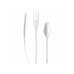 MÉNAGÈRE 30 COUVERTS DE TABLE RÉUTILISABLES BLANC