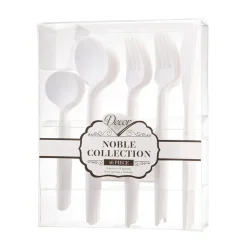 MÉNAGÈRE 40 COUVERTS NOBLE RÉUTILISABLE BLANC