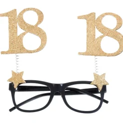 MONTURE PAIRE DE LUNETTES ÂGE 18 ANS OR PAILLETÉ
