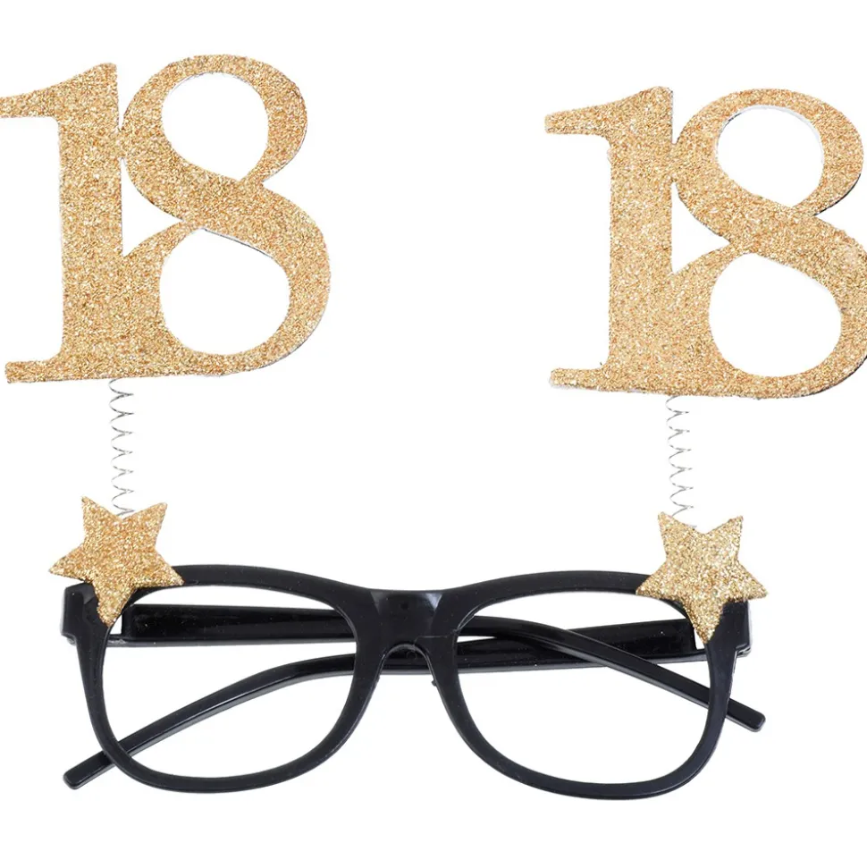 MONTURE PAIRE DE LUNETTES ÂGE 18 ANS OR PAILLETÉ