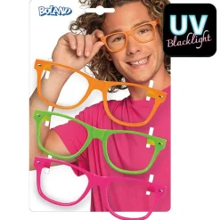 3 MONTURES DE LUNETTES FESTIVES PLASTIQUE ADULTE