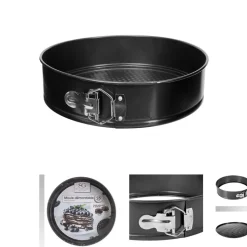 MOULE DÉMONTABLE ROND ACIER CARBONE NOIR 26CM