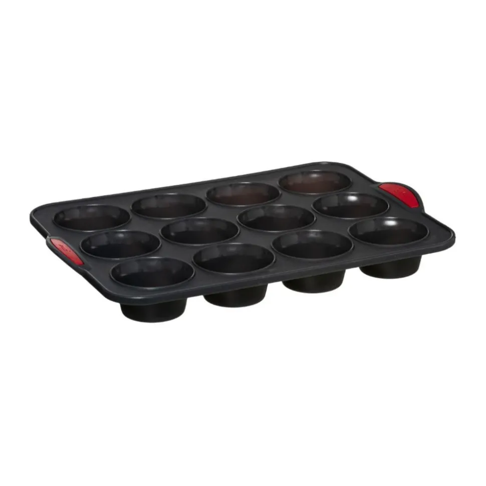 MOULE À PÂTISSERIE PLAQUE 12 MUFFINS SILICONE PREMIUM