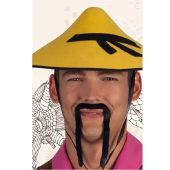 MOUSTACHE AUTO-ADHÉSIF CHINOIS ADULTE