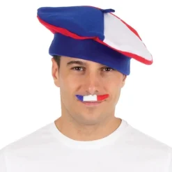 6 MOUSTACHES TRICOLORE FRANCE SUPPORTER ADULTE