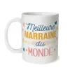 MUG CÉRAMIQUE PAILLETTES BEST MARRAINE MONDE 30CL
