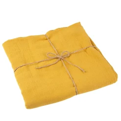 NAPPE GAZE DE COTON LAVABLE 1.3X2.4M OCRE