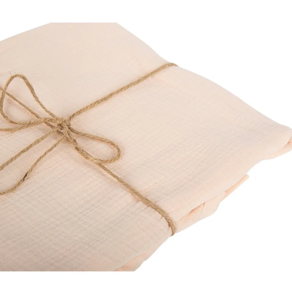 NAPPE GAZE DE COTON LAVABLE 1.3X2.4M ROSE POUDRÉ