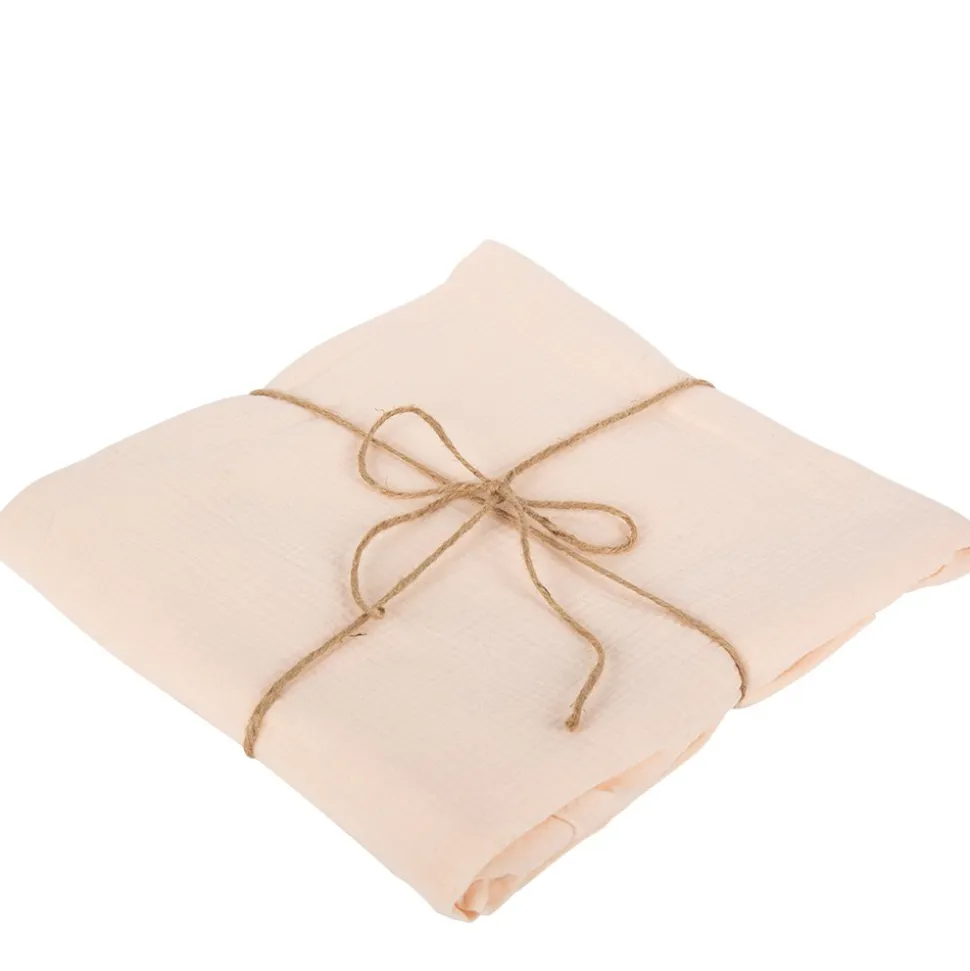 NAPPE GAZE DE COTON LAVABLE 1.3X2.4M ROSE POUDRÉ