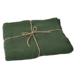 NAPPE GAZE DE COTON LAVABLE 1.3X2.4M VERT ANGLAIS