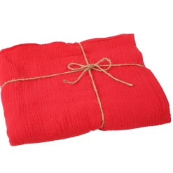 NAPPE GAZE DE COTON LAVABLE 1.3X2.4M ROUGE