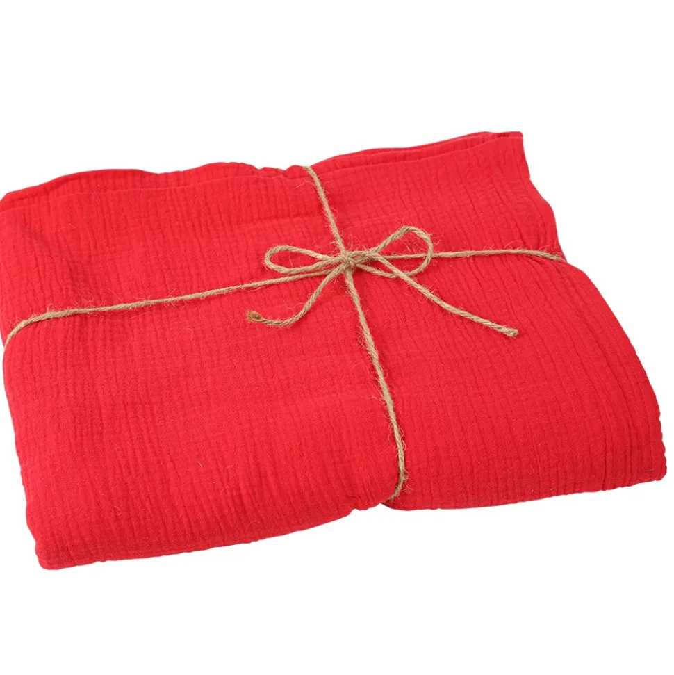 NAPPE GAZE DE COTON LAVABLE 1.3X2.4M ROUGE