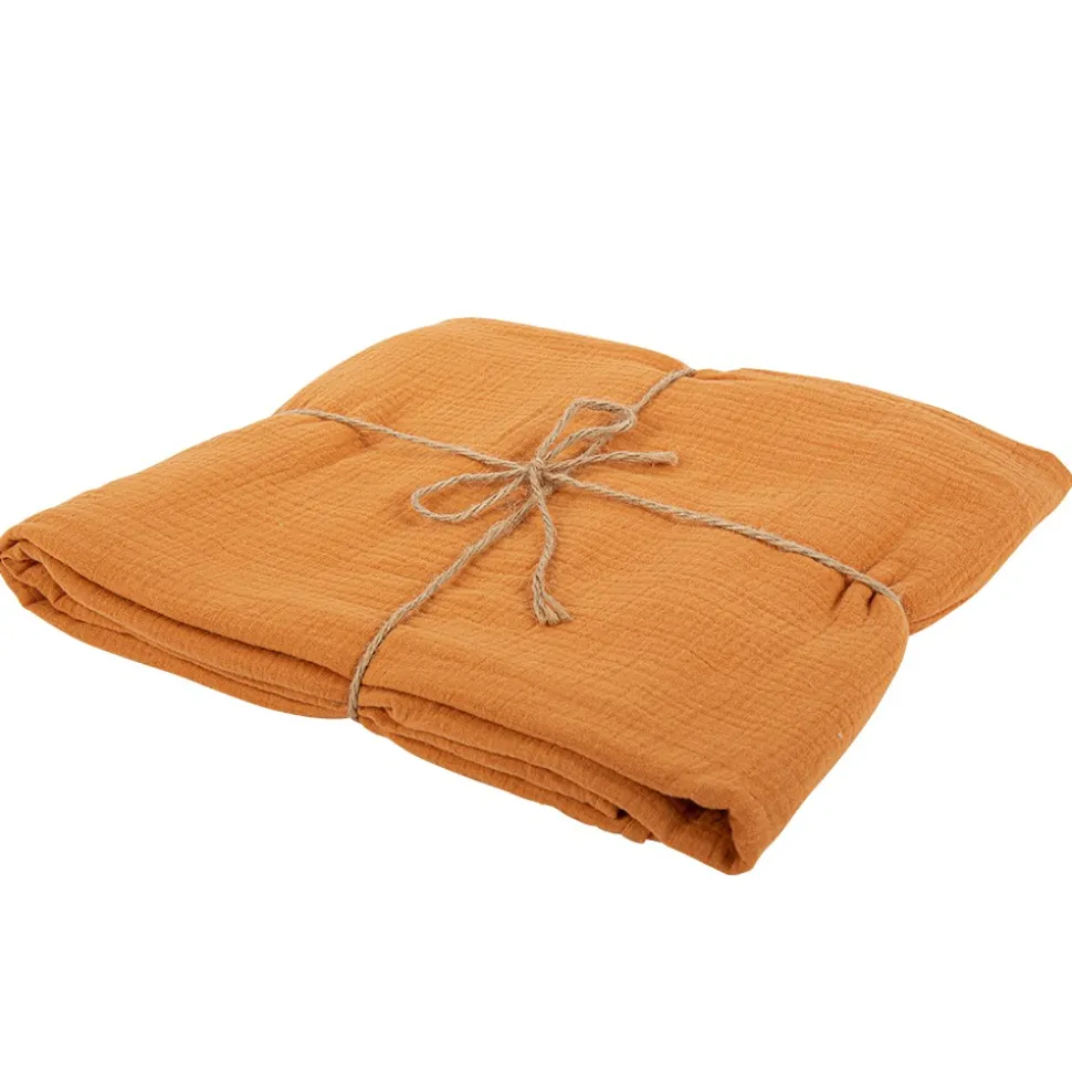 NAPPE GAZE DE COTON LAVABLE 1.3X2.4M TERRE BRÛLÉE